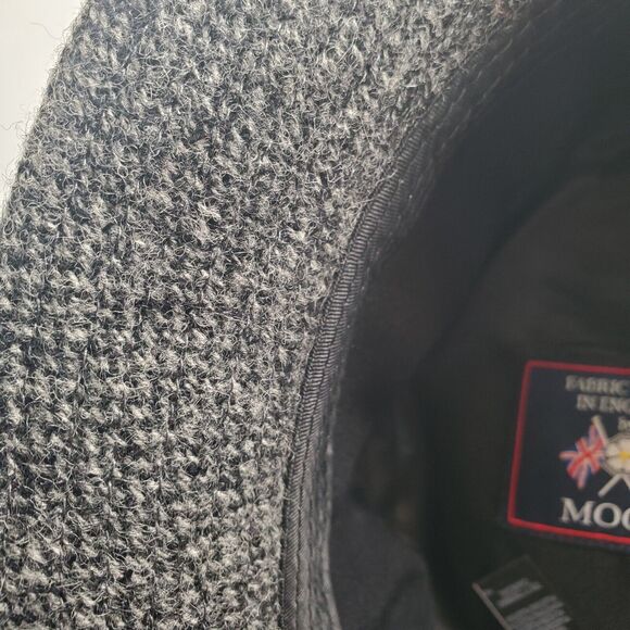Moon Marks & Spencer Tweed Gray Black Wool Fedora Hat SIze 7.25 to 7.38 UK Large - Picture 6 of 9